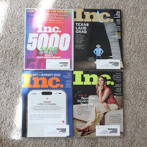INC. MAGAZINE Lot Of 4 Summer 2025 To Spring 2026 Issues For Readers Collectors